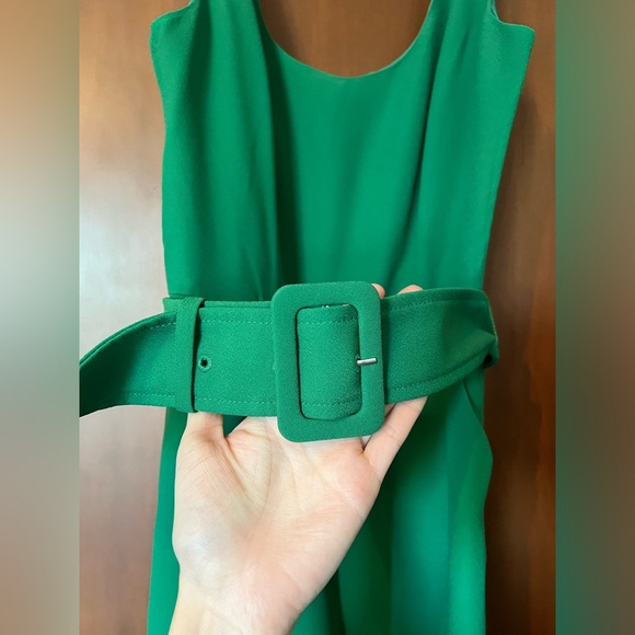 New Banana Republic “Kelly” Green Belted Scoop Neck Wide Leg Jumpsuit - Picture 7 of 15